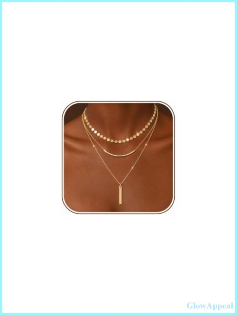Gold Layered Necklace Set 3 Dainty Chain Necklaces Adjustable